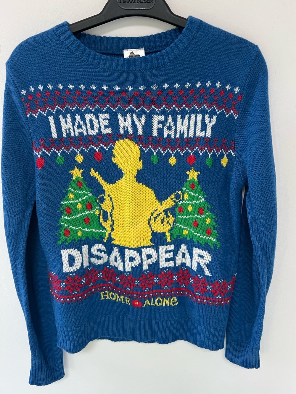 Kids sweater I Made my family disappear kids size Large(10-12) Xmas sweater